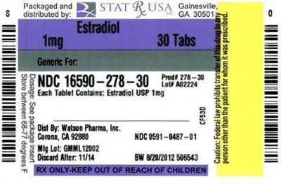 Estradiol 1 mg  Label Image (Estradiol 1 mg  Label)